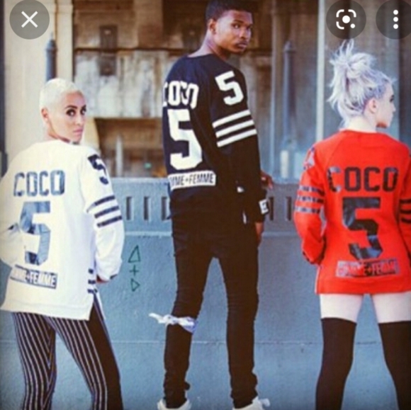 HOMME FEMME LA Famous CoCo #5 sweatshirt Jersey with side zippers. FINAL $ - Picture 3 of 5